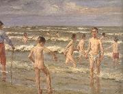 Walter Leistikow Bathing boy USA oil painting artist